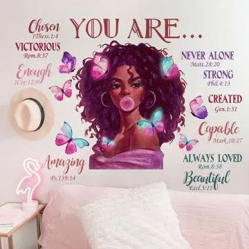 Inspirational Black Girl Magic Wall Decals for Teens