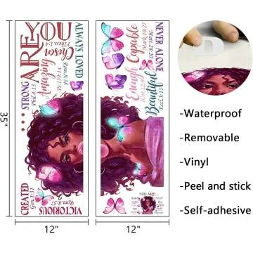 Inspirational Black Girl Magic Wall Decals for Teens