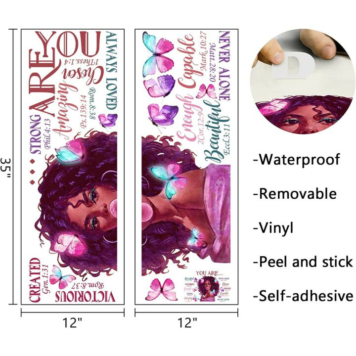 Inspirational Black Girl Magic Wall Decals for Teens