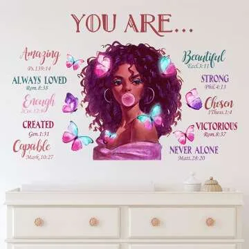 Inspirational Black Girl Magic Wall Decals for Teens