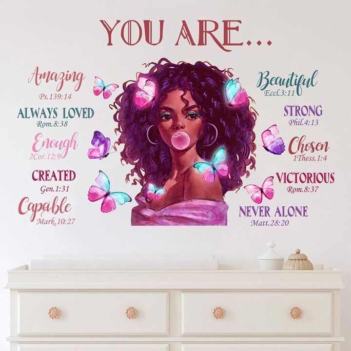 Inspirational Black Girl Magic Wall Decals for Teens