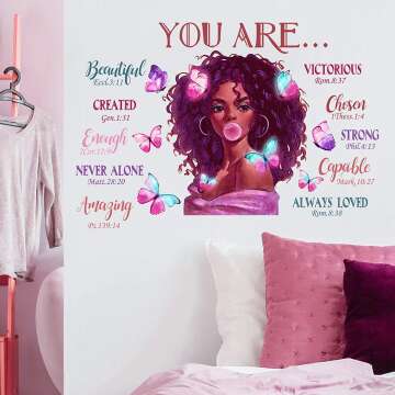 Inspirational Black Girl Magic Wall Decals for Teens