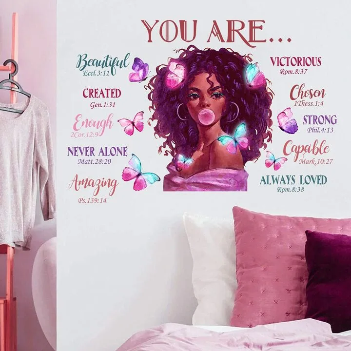 Inspirational Black Girl Magic Wall Decals for Teens