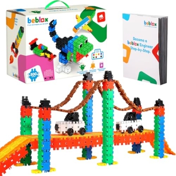 BEBLOX Building Blocks | Building Toys for Kids Ages 4-8 500-piece Set - Learning & Educational Fun ...