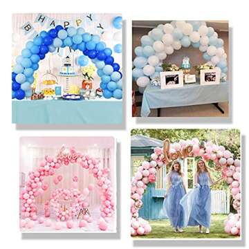 62 PCS Balloon Ring Buckle Set - 50 PCS Balloon Ring Buckle Arch Convenient Clip Connector Balloon Tying Tools 10 PCS Balloon Flower Clips for Birthday Wedding Party Supplies