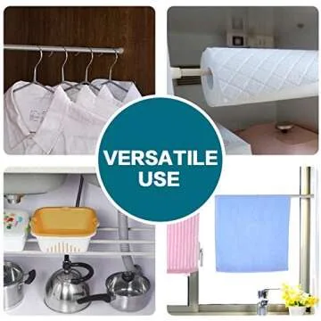 Turquoize Oval Tension Rods Adjustable Width Curtains Rods 2 Pack Spring Window Round 22 to 36 inches Spring Curtain Rod Tension Curtain Rod, Nickel