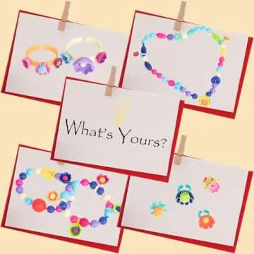 BIRANCO. Pop Beads, Jewelry Making Kit - Arts and Crafts for Girls 3-7 Years Old, Snap Beads Toys - Necklace, Bracelet, Ring Creative DIY Set - 520 pcs