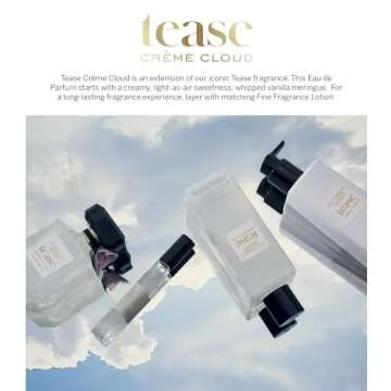 Victoria's Secret Tease Crème Cloud Eau de Parfum, Notes of Vanilla Meringue, Santal Flower & Sheer Amber, Perfumes for Women (1.7 oz)