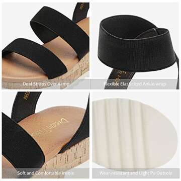 Stylish DREAM PAIRS Women's Wedge Sandals for Summer