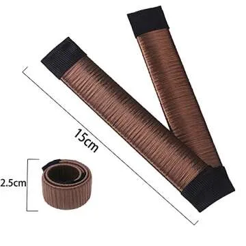 Aisonbo Hair Bun Maker, Size 5.9 inch Magic Bun Shaper Donut Hair Styling for Kids Curler Roller Dis...