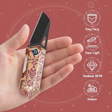 GVDV Small EDC Pocket Knife - Durable & Stylish 9Cr18 Steel