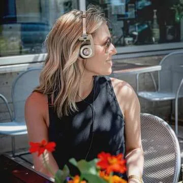 Koss Porta Pro Limited Edition On-Ear Headphones, in-Line Microphone, Volume Control and Touch Remote Control, Retro Style, Includes Hard Carry Case, Wired with 3.5mm Plug, Rhythm Beige