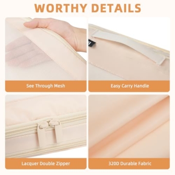 BAGAIL 6 Set Compression Packing Cubes for Travel