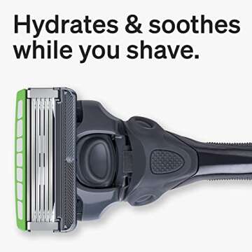 Schick Hydro 5 Sense Sensitive Skin Razor with Shock Absorb Technology for Men, 1 Handle with 2 Refills