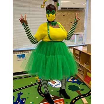 Women Green Tutu Skirt Tulle Dress Girls Fairy Costume Halloween Skirt Puffy Petticoat Skirts Green