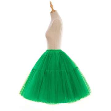 Women Green Tutu Skirt Tulle Dress Girls Fairy Costume Halloween Skirt Puffy Petticoat Skirts Green
