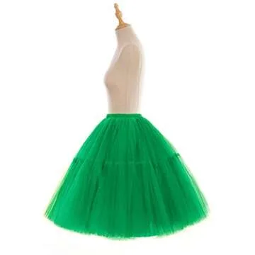 Women Green Tutu Skirt Tulle Dress Girls Fairy Costume Halloween Skirt Puffy Petticoat Skirts Green