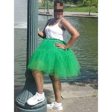 Women Green Tutu Skirt Tulle Dress Girls Fairy Costume Halloween Skirt Puffy Petticoat Skirts Green