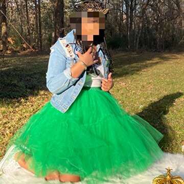Women Green Tutu Skirt Tulle Dress Girls Fairy Costume Halloween Skirt Puffy Petticoat Skirts Green