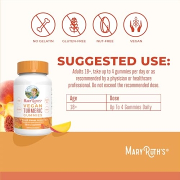 MaryRuth's Vegan Turmeric Gummies for Joint Support and Wellness