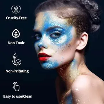 UCANBE White Body Glitter, Face Glitter Stick for Singer Concerts Music Festival, Chunky Glitter Makeup Rave Accessories for Body Face Hair Eyes Lip, Sparkling Mermaid Sequins for Women