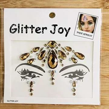 Festival Face Jewels Tattoo - Rhinestone Gem Stickers for Raves