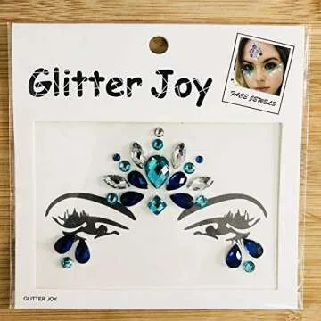 Festival Face Jewels Tattoo - Rhinestone Gem Stickers for Raves