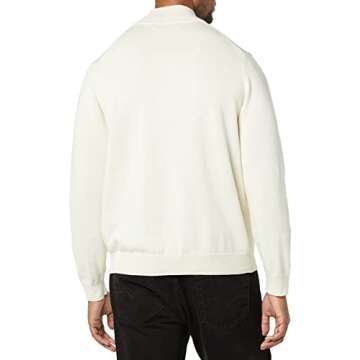 Amazon Essentials Men's 100% Cotton Quarter-Zip Sweater in Ivory