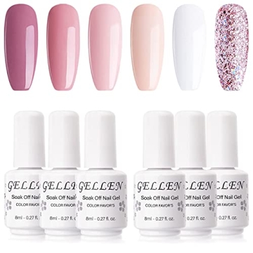 Gellen Premium Gel Nail Polish Set - 6 Stylish Colors