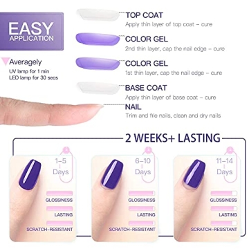 Gellen Premium Gel Nail Polish Set - 6 Stylish Colors