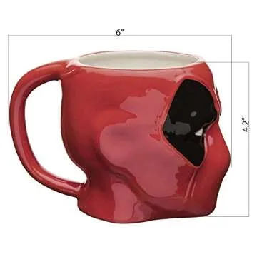 Marvel Deadpool 3D Sculpted Ceramic Coffee Mug (14 oz)