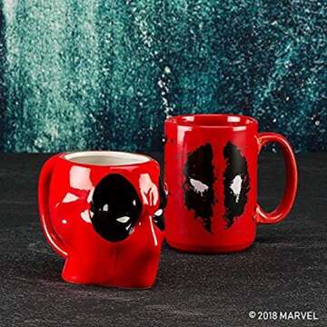 Marvel Deadpool 3D Sculpted Ceramic Coffee Mug (14 oz)