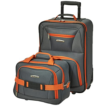 Rockland Expandable Softside Luggage Set, Charcoal