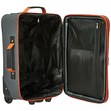 Rockland Expandable Softside Luggage Set, Charcoal