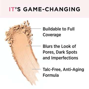 IT Cosmetics CC+ Airbrush Perfecting Powder Foundation - Buildable Full Coverage For Pores & Dark Sp...