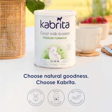 Kabrita Goat Milk Toddler Formula - Easy to Digest Baby Formula 12-24 Months - Contains Vitamin C, D, Iron, DHA, Non-GMO - Gentle on Sensitive Tummies - Formula Supporting Gut Health & Sleep - 14Oz (Pack of 3)