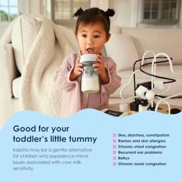 Kabrita Goat Milk Toddler Formula - Easy to Digest Baby Formula 12-24 Months - Contains Vitamin C, D, Iron, DHA, Non-GMO - Gentle on Sensitive Tummies - Formula Supporting Gut Health & Sleep - 14Oz (Pack of 3)