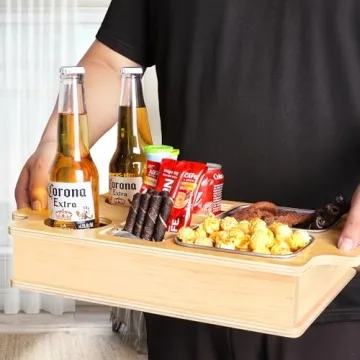 Stylish Couch Cup Holder with Snack Tray for Any Occasion