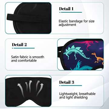 Eurzom Kid Dinosaur Sleep Mask Set for Comfortable Sleep