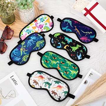 Eurzom Kid Dinosaur Sleep Mask Set for Comfortable Sleep