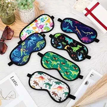 Eurzom Kid Dinosaur Sleep Mask Set for Comfortable Sleep