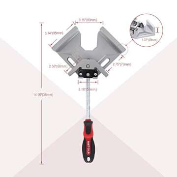 WETOLS Corner Clamp Set 4pcs - 90° Adjustable Durable