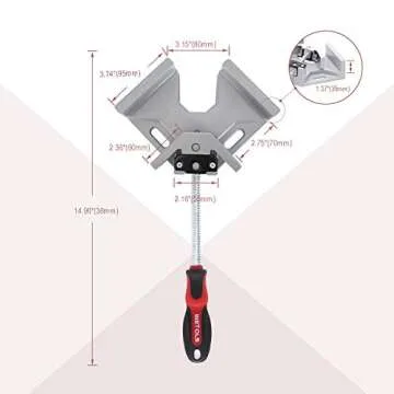 WETOLS Corner Clamp Set 4pcs - 90° Adjustable Durable