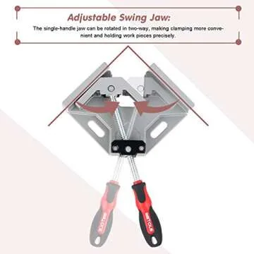 WETOLS Corner Clamp Set 4pcs - 90° Adjustable Durable