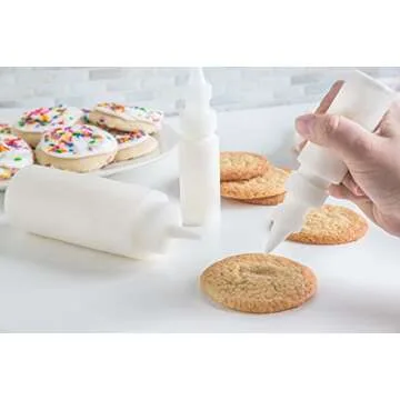 Fox Run Decorating Set, 3 Icing Bottles, Clear