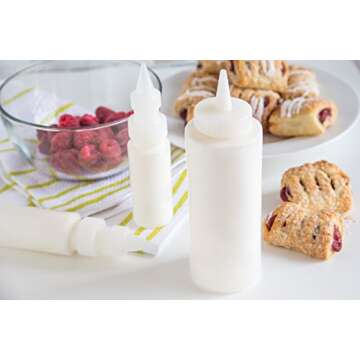 Fox Run Decorating Set, 3 Icing Bottles, Clear