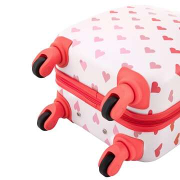 Travelers Club 5 Piece Kids' Luggage Set, Hearts
