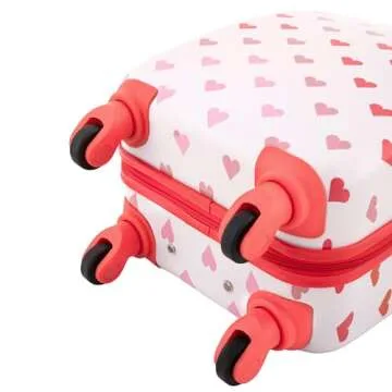 Travelers Club 5 Piece Kids' Luggage Set, Hearts