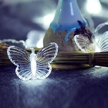 Decorman Butterfly Curtain Lights, 13ft 96 LED USB Window Fairy Lights 16 Butterflies 8 Modes Firefly Twinkle Timer String Lights with Remote for Room Bedroom Wall Ceiling Party Wedding Christmas