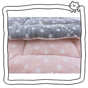 MANSHU Plush Bed Mats for Small Animals - 2Pcs
